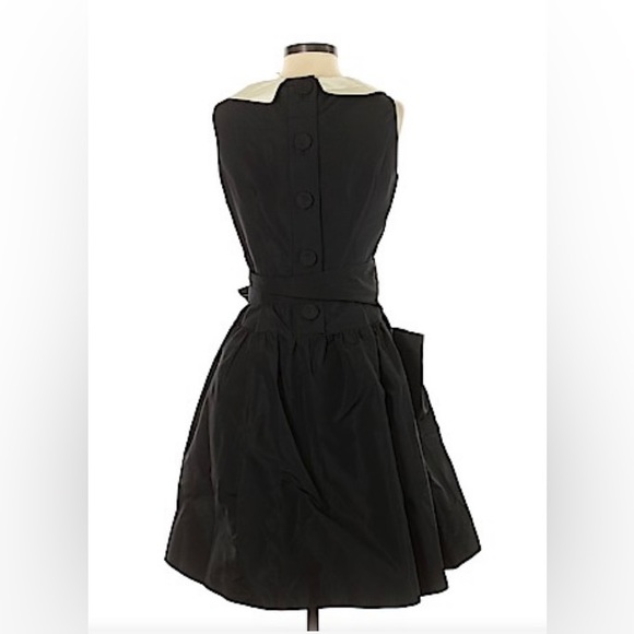 Prada Black with White Collar Cocktail Dress - Picture 3 of 7